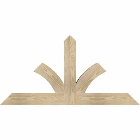 Ekena Millwork Richland Rough Sawn Timber Gable Bracket, Douglas Fir, 48"W x 24"H x 4"D x 4"F, 12/12 Pitch GBW048X24X0404RIC00RDF